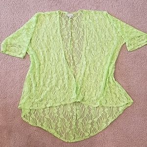 Neon Green LuLaRoe Medium Lace Lindsey